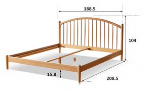 Kemi Natural Solid Beech Harp Bed Frame