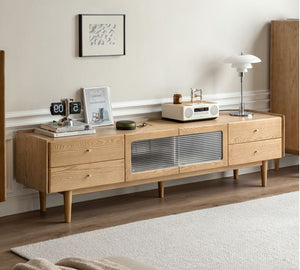 Beverley Natural Solid Oak TV Unit - Oak Furniture Store & Sofas