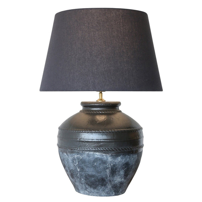 Black Terracotta Linen Lamp RRS3012