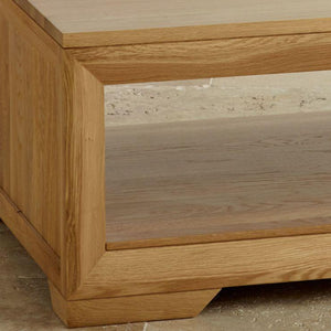Chamfer Natural Solid Oak Coffee Table - Oak Furniture Store & Sofas