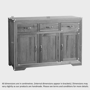 Chamfer Natural Solid Oak Large Sideboard - Oak Furniture Store & Sofas