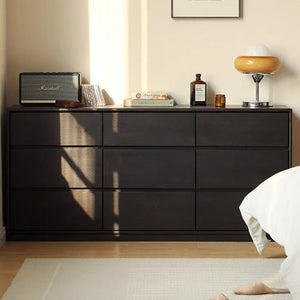 Charcoal Natural Solid Oak 9 Drawers Sideboard - Oak Furniture Store & Sofas