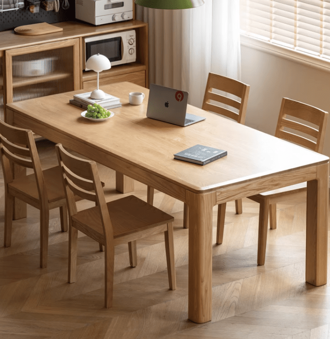Cuba Natural Solid Ash Dining Table