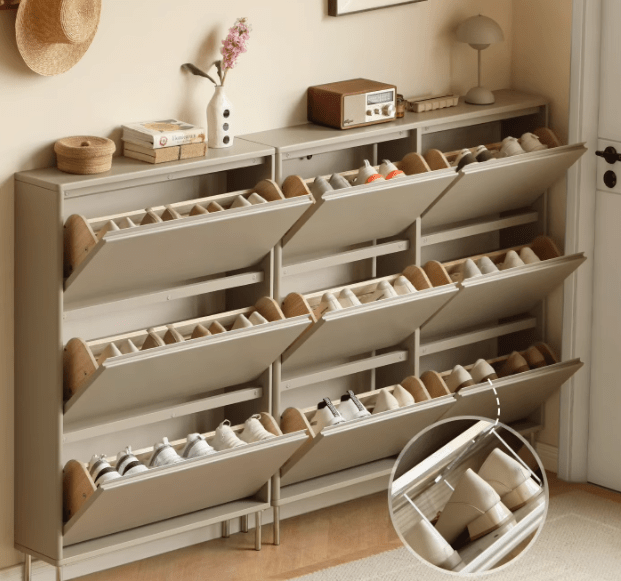 Daejeon Tulip Poplar Painted Shoe Cabinet Oak Furniture Store Sofas