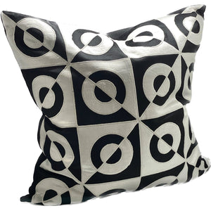 Embroidered Elite Black White Cushion RIH6025 - Oak Furniture Store & Sofas