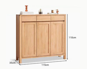 Humbie Natural Solid Oak Shoe Cabinet - Oak Furniture Store & Sofas