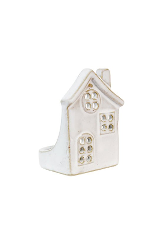 Mini Ceramic House T-light Holder W/Slope FXCH130