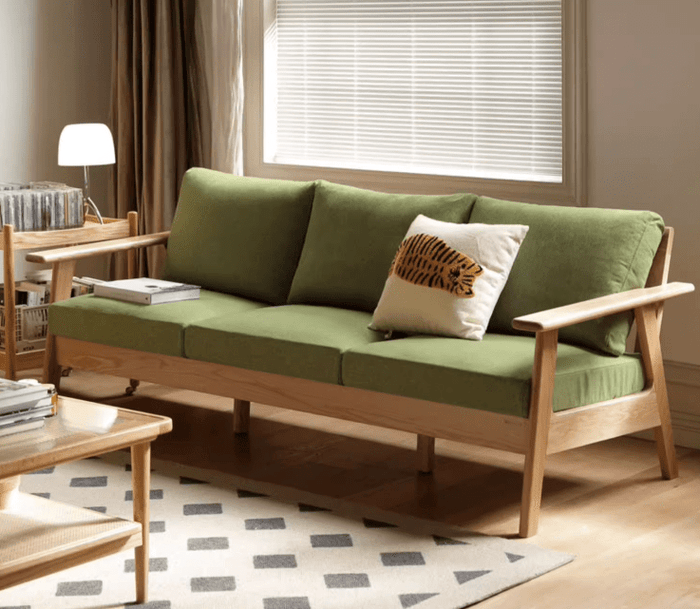 Nayoro Natural Solid Oak Seat Sofa