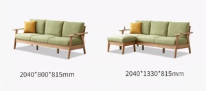 Nayoro Natural Solid Oak Seat Sofa - Oak Furniture Store & Sofas