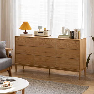 Oslo Natural Solid Oak 9 Drawers - Oak Furniture Store & Sofas