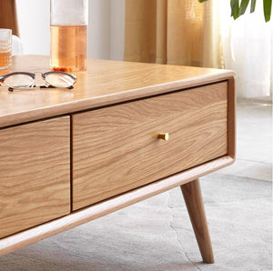 Oslo Natural Solid Oak Coffee Table Design 2 - Oak Furniture Store & Sofas