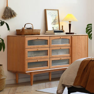Prunus Cherry Chest of Drawers Design 2 - Oak Furniture Store & Sofas