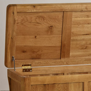 Renwick Rustic Solid Oak Storage Box - Oak Furniture Store & Sofas