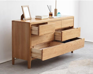 Seattle Natural Solid Oak 3+4 Chest of Drawers - Oak Furniture Store & Sofas
