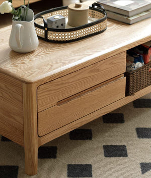 Seattle Natural Solid Oak Coffee Table - Oak Furniture Store & Sofas