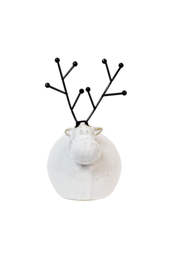 Small Ceramic Deer w/Metal Antlers FXR362S