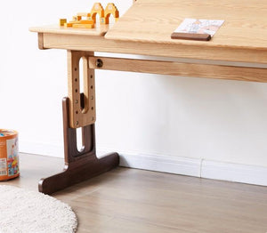 Urban Kidz Oak Height Adjustable Writing Desk - Oak Furniture Store & Sofas