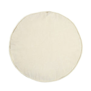 Velvet Cotton Round Cushion Bone White K1068878W - Oak Furniture Store & Sofas