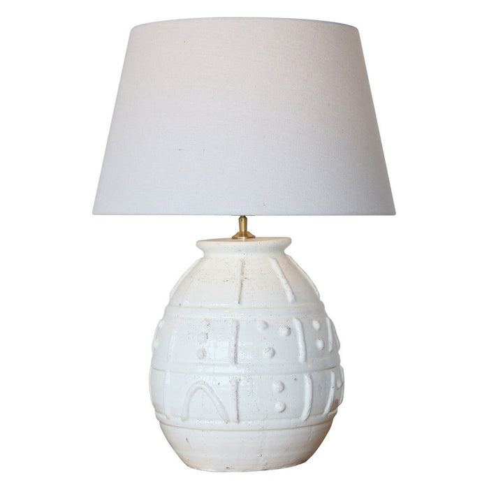 White Terracotta Linen Lamp RRS3017