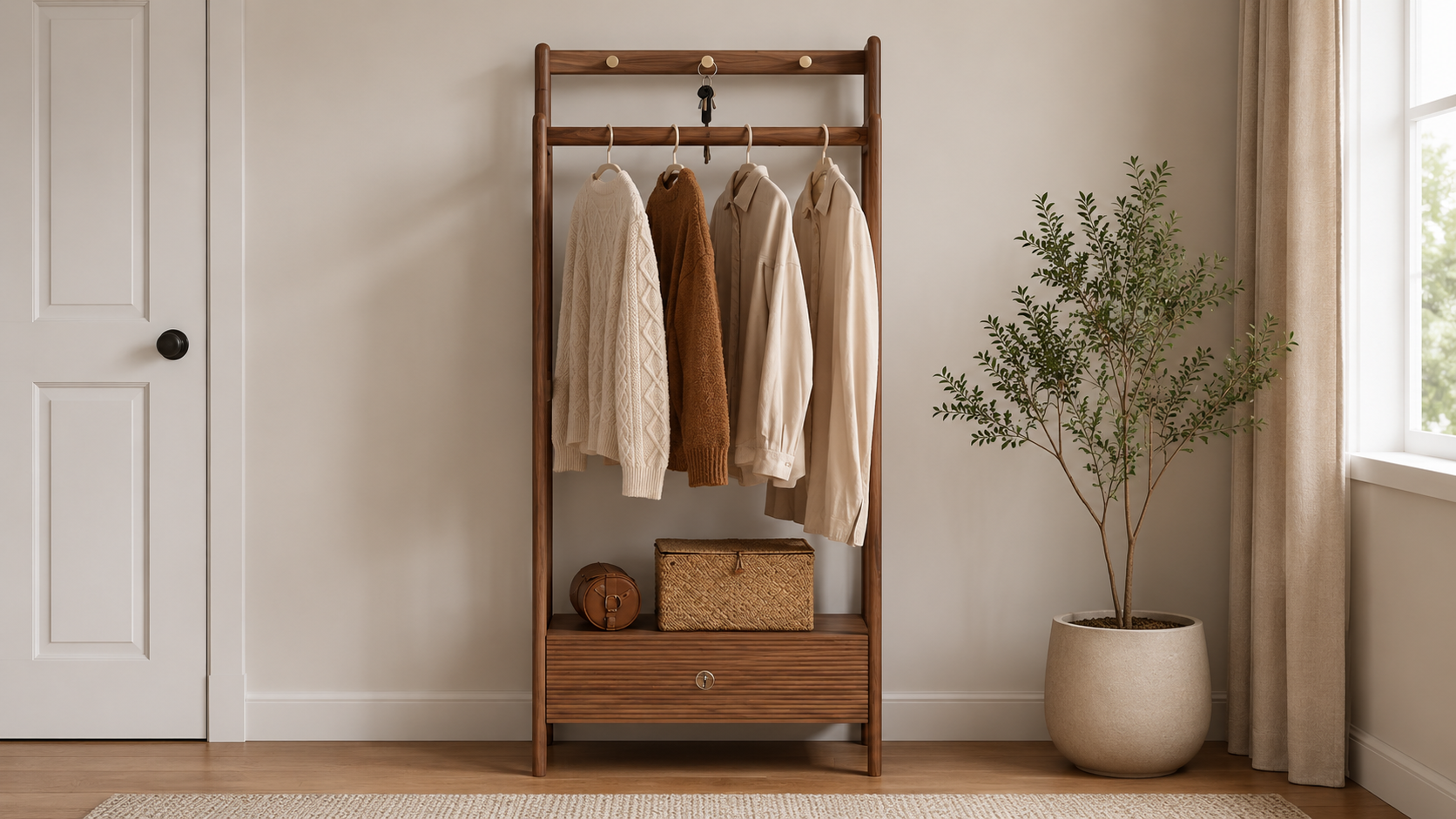 Coat Rack - Oak Furniture Store