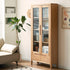 Seattle Natural Solid Oak Large Display Bookcase Cabinet - Oak Furniture Store