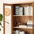 Seattle Natural Solid Oak Large Display Bookcase Cabinet - Oak Furniture Store