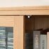 Seattle Natural Solid Oak Large Display Bookcase Cabinet - Oak Furniture Store