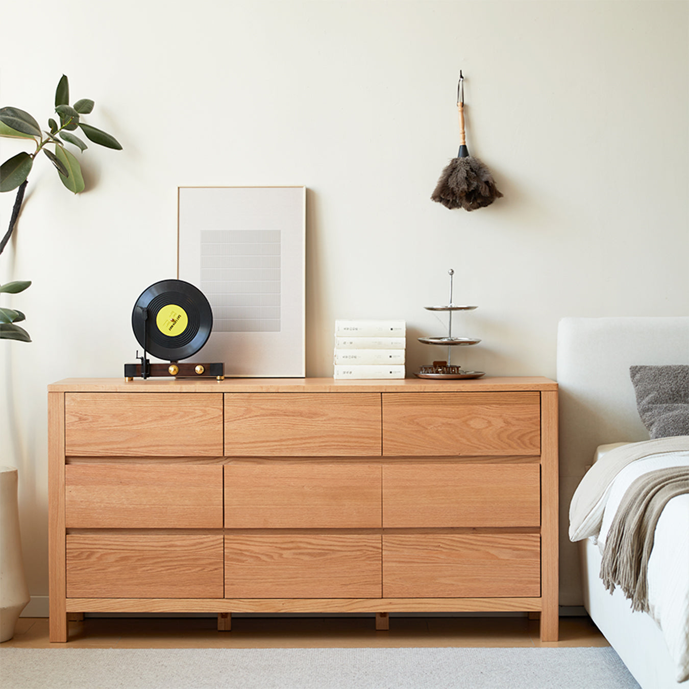 Humbie Natural Solid Oak Chest of 9 Drawers