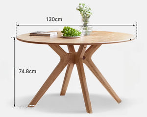 Oslo Natural Solid Oak Round Dining Table