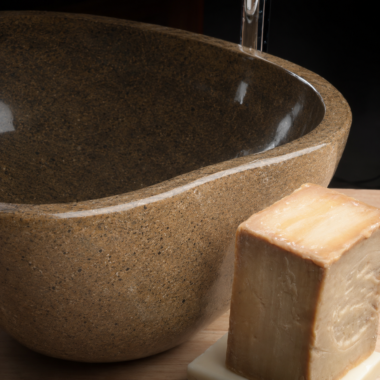 Riaza Small Natural Riverstone Basin