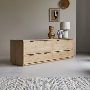 Rouen Natural Solid Oak Large TV Stand