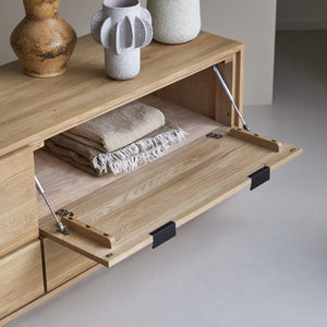Rouen Natural Solid Oak Large TV Stand
