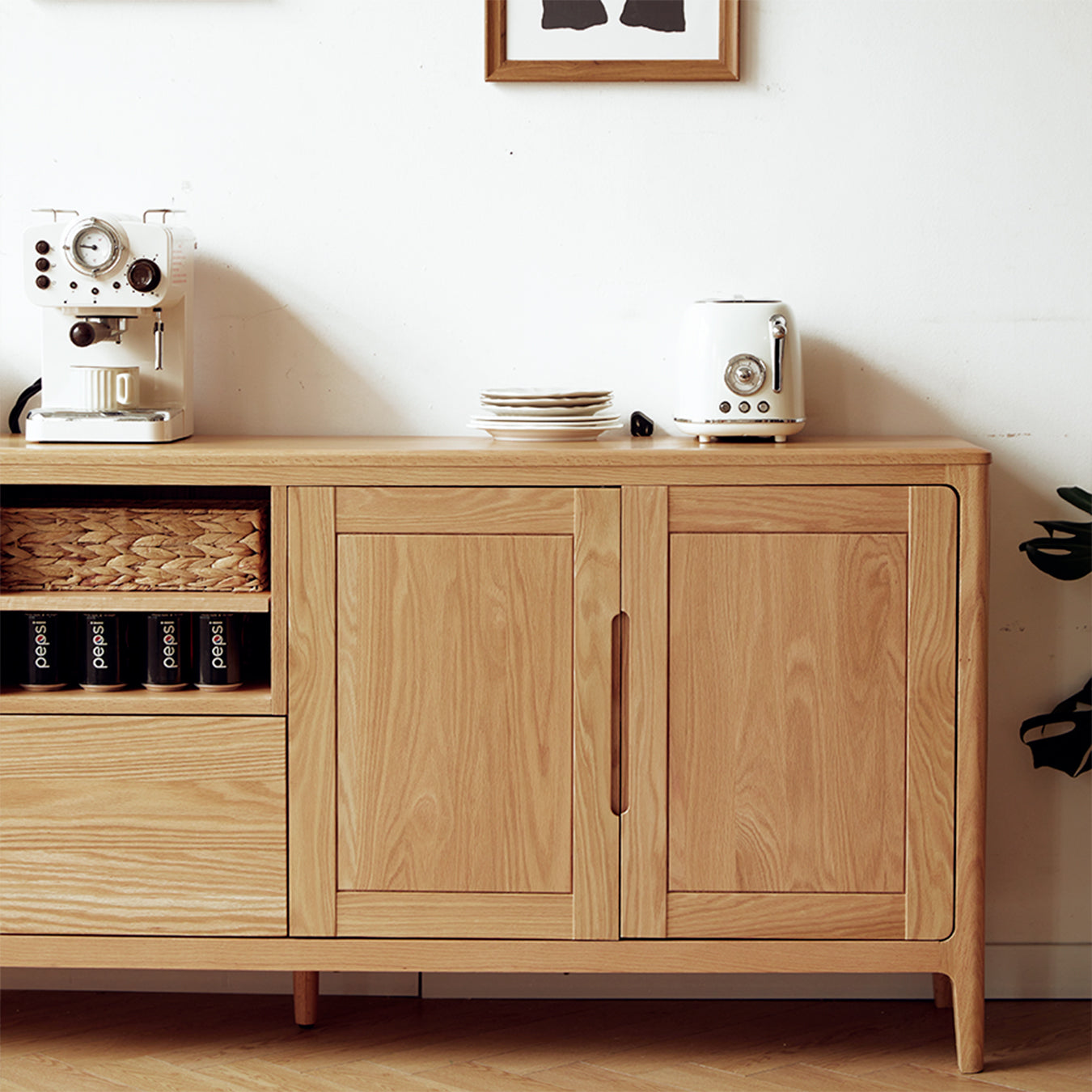 Seattle Natural Solid Oak Extra Large Sideboard