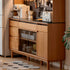 Veroli Natural Solid Cherry Sideboard with Hutch Dresser Top