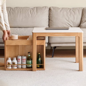 Warburg Natural Solid Oak Coffee Table Set