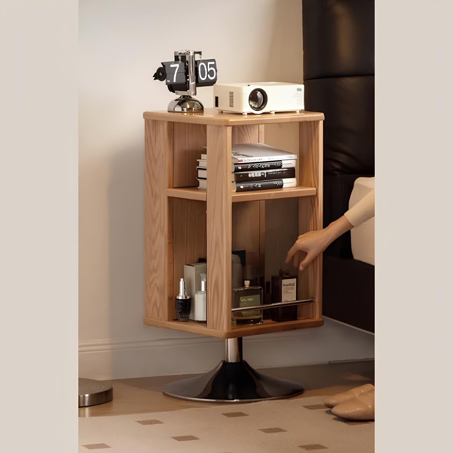 Aarhus Solid Oak Turning Side Table | Oak Furniture Store