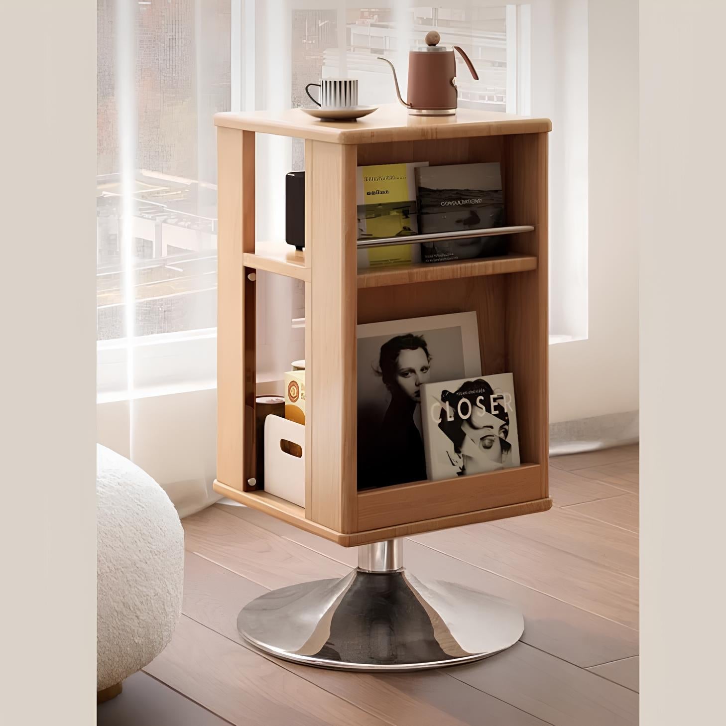 Aarhus Solid Oak Turning Side Table | Oak Furniture Store