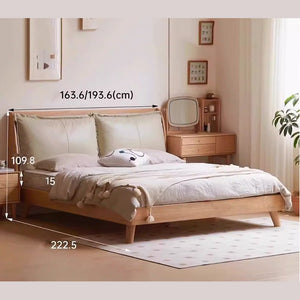 Adair Natural Solid Oak Bed Frame - Oak Furniture Store