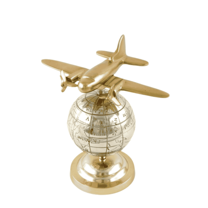 Aeroplane Globe Gold & Silver LATKN4959