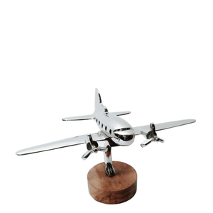 Aeroplane On Wooden Stand LATK63039 - Oak Furniture Store