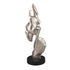 Alu Silence Sculpture on Black MDF Base - Silver