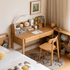 Ancona Natural Solid Beech Desk with Hutch