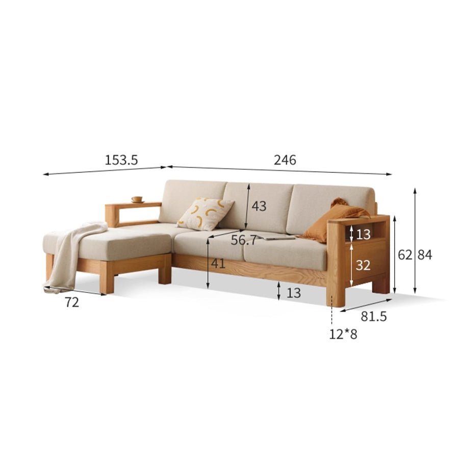 Andenes Natural Solid Oak Sofa | Oak Furniture Store