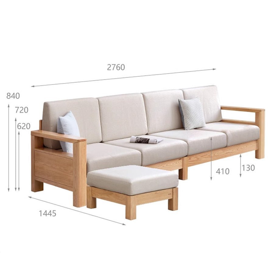 Andenes Natural Solid Oak Sofa | Oak Furniture Store