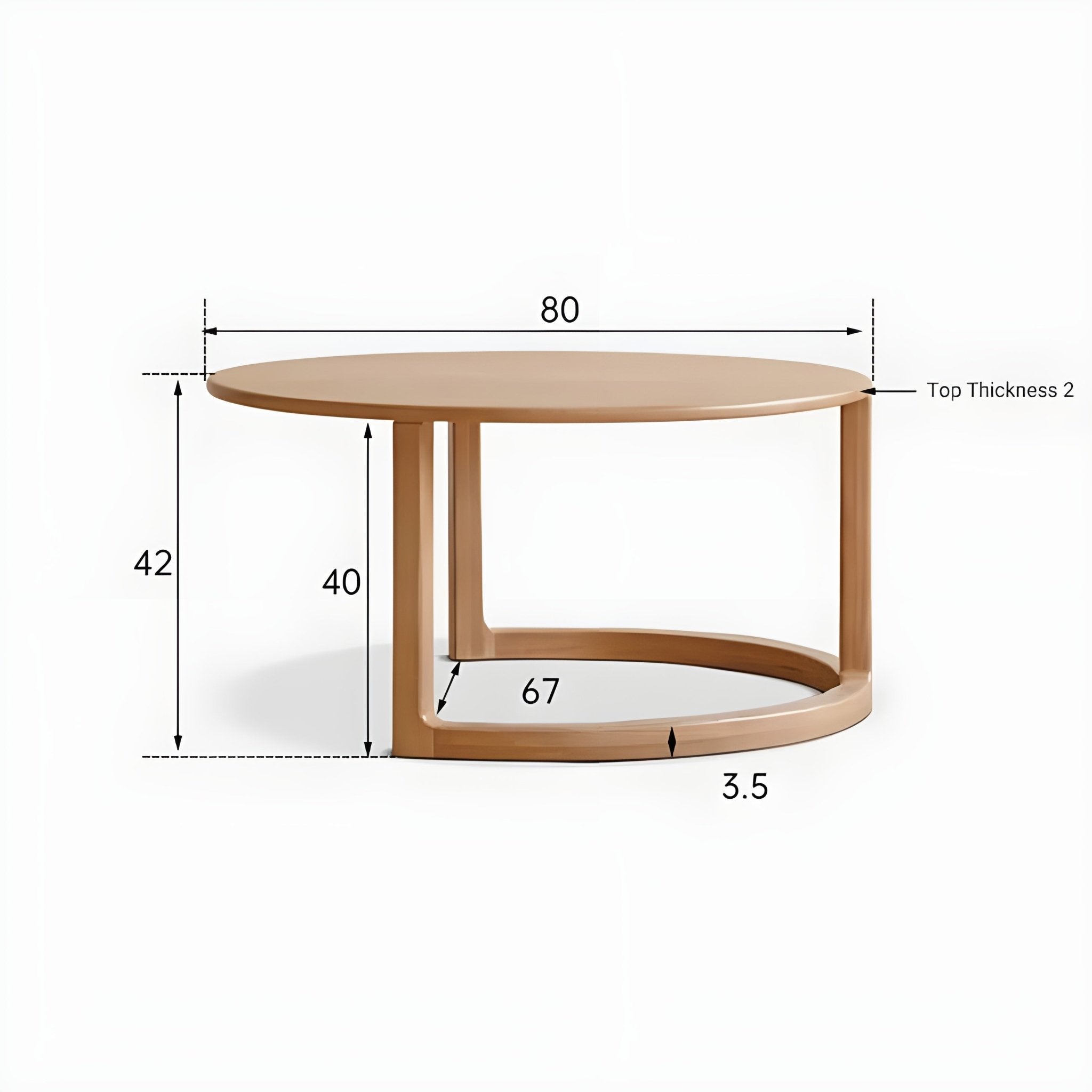 Anders Natural Solid Ash Coffee Table Set Design Three - Oak Furniture Store