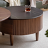 Anders Natural Solid Walnut Coffee Table Set