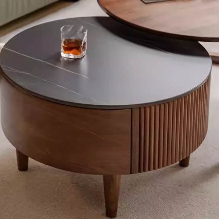 Anders Natural Solid Walnut Coffee Table Set