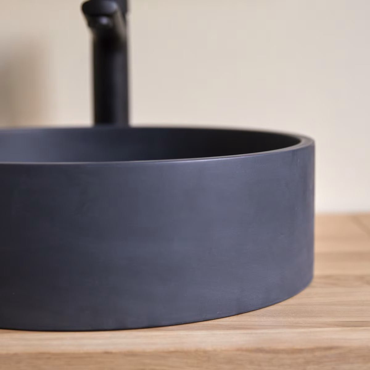 Aney Round Black Terrazzo Basin - Oak Furniture Store