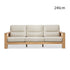 Antillo Natural Solid Ash Sofa