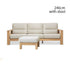 Antillo Natural Solid Ash Sofa